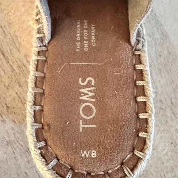 TOMS Monica Wedge Espadrilles Sandals Desert Taupe Womens Size 8 - Picture 8 of 15